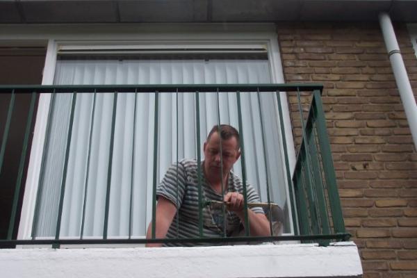 Schilder aan het werk