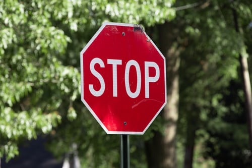 Stop bord Stop bord