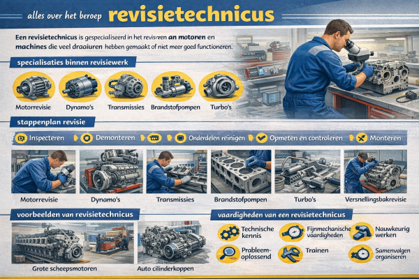 Alles over het beroep revisietechnicus wat doet een revisietechnicus