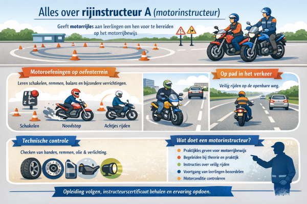 Alles over het beroep rijinstructeur motor wat doet een rijinstructeur motor