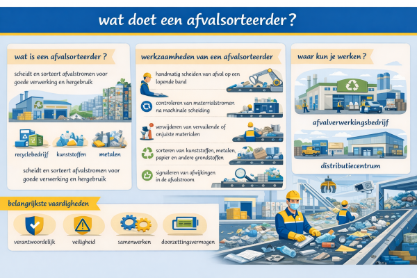 Alles over het beroep afvalsorteerder Wat doet een afvalsorteerder
