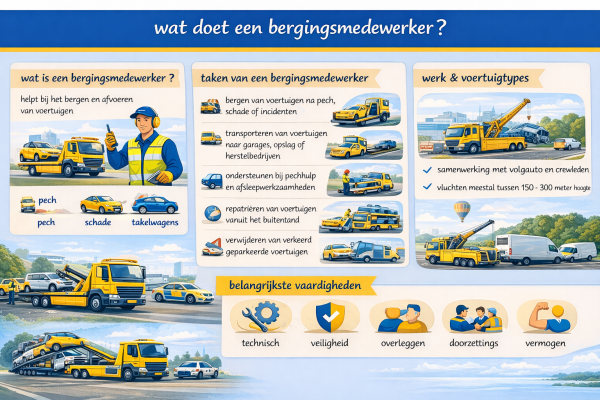 Alles over het beroep bergingsmedewerker Wat doet een bergingsmedewerker