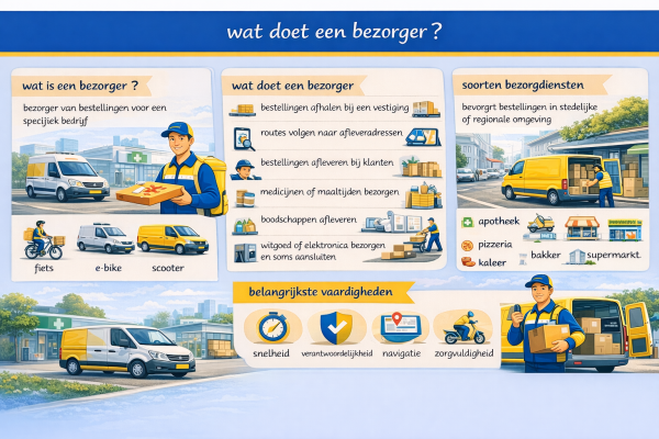 Alles over het beroep bezorger Wat doet een bezorger