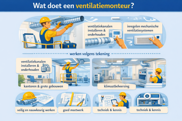 Alles over het beroep ventilatiemonteur Wat doet een ventilatiemonteur