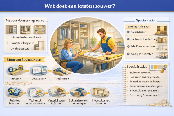 Alles over het beroep kastenbouwer Wat doet een kastenbouwer
