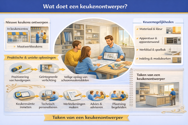 Alles over het beroep keukenontwerper Wat doet een keukenontwerper