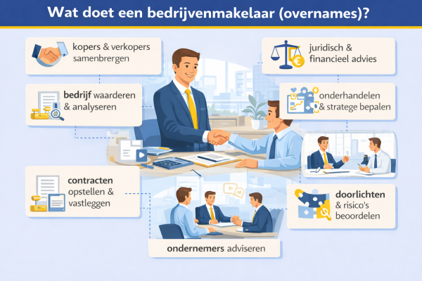 Wat doet een bedrijvenmakelaar (overnames)