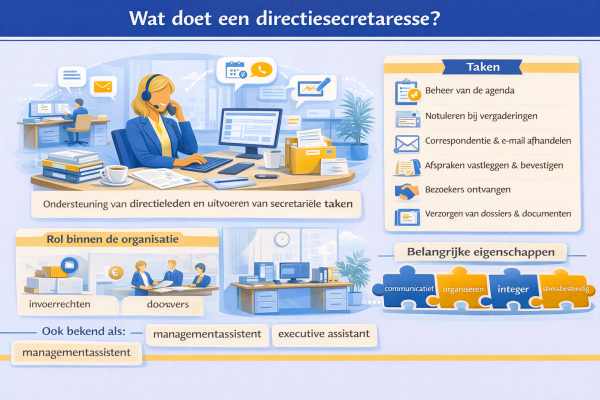 Alles over het beroep directiesecretaresse Wat doet een directiesecretaresse