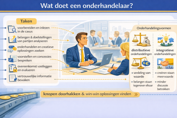 Alles over het beroep onderhandelaar Wat doet een onderhandelaar
