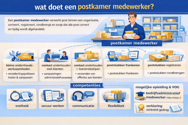 Wat doet een postkamer medewerker