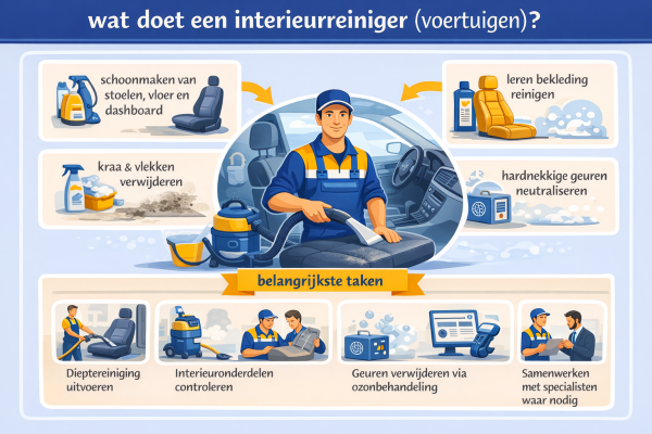 Wat doet een interieurreiniger (voertuigen)