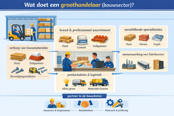 Wat doet een groothandelaar (bouwsector)