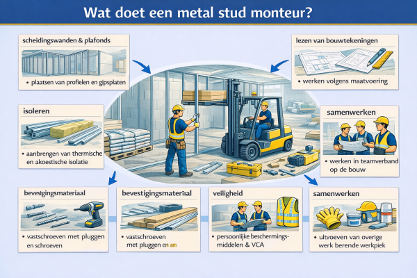Alles over het beroep metal stud monteur Wat doet een metal stud monteur