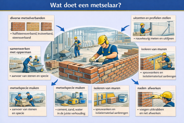 Alles over het beroep metselaar Wat doet een metselaar