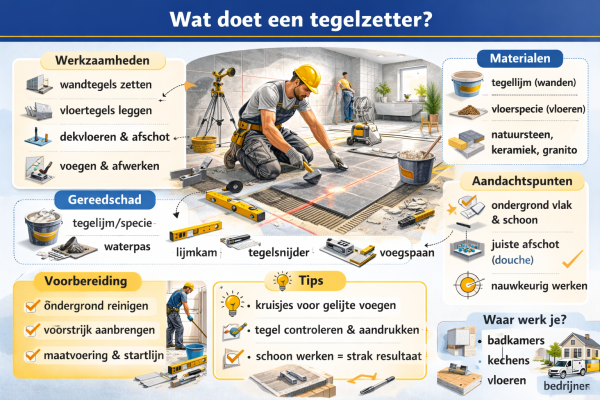 Alles over het beroep tegelzetter Wat doet een tegelzetter