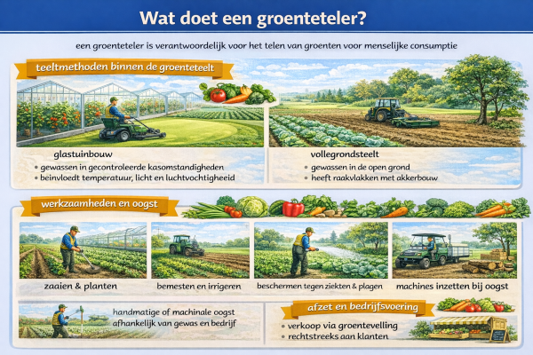 Alles over het beroep groenteteler Wat doet een groenteteler