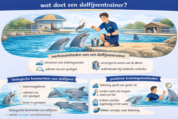 Alles over het beroep dolfijnentrainer Wat doet een dolfijnentrainer