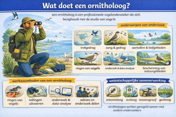 Alles over het beroep ornitholoog Wat doet een ornitholoog