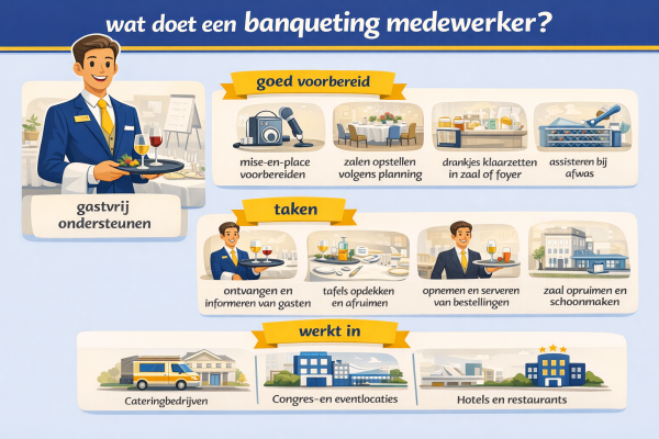 Alles over het beroep banqueting medewerker Wat doet een banqueting medewerker