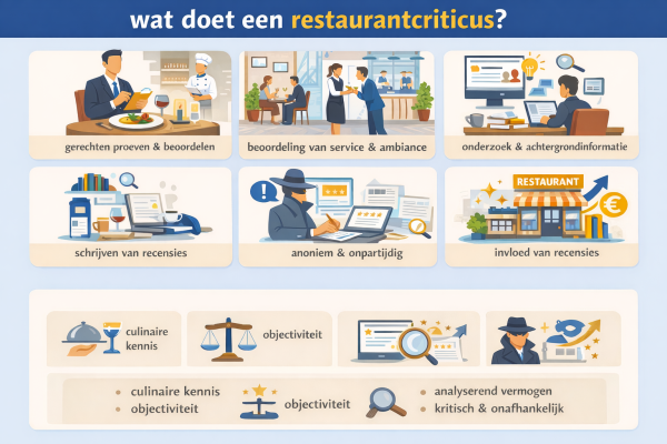 Alles over het beroep restaurantcriticus Wat doet een restaurantcriticus