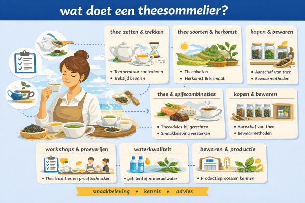 Alles over het beroep theesommelier Wat doet een theesommelier