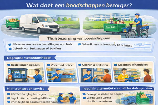 Alles over het beroep boodschappen bezorger Wat doet een boodschappen bezorger