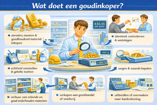 Alles over het beroep goudinkoper Wat doet een goudinkoper