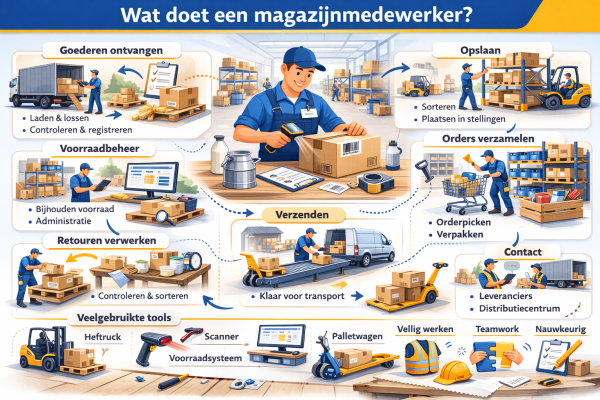 Alles over het beroep magazijnmedewerker Wat doet een magazijnmedewerker
