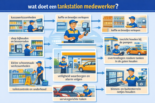 Alles over het beroep tankstation medewerker Wat doet een tankstation medewerker
