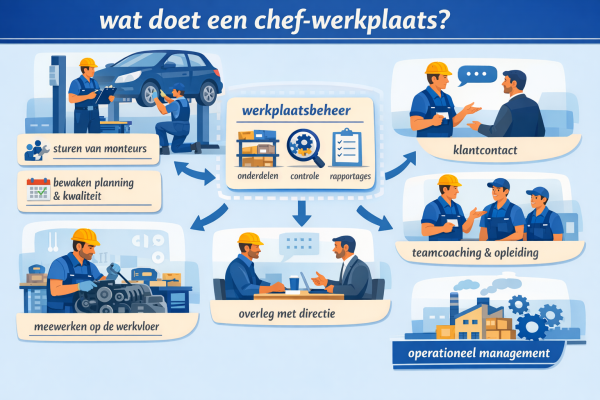 Alles over het beroep chef-werkplaats Wat doet een chef-werkplaats