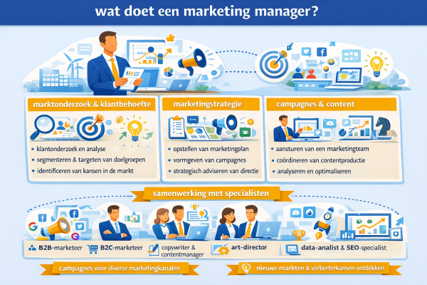 Alles over het beroep marketing manager Wat doet een marketing manager