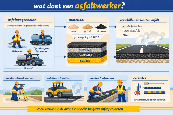 Wat doet een asfaltwerker