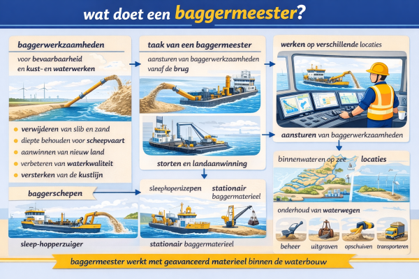 Alles over het beroep baggermeester Wat doet een baggermeester