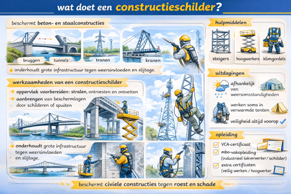 Alles over het beroep constructieschilder Wat doet een constructieschilder