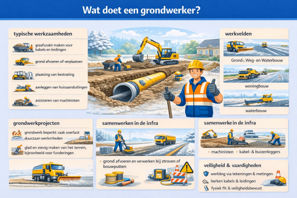 Alles over het beroep grondwerker Wat doet een grondwerker