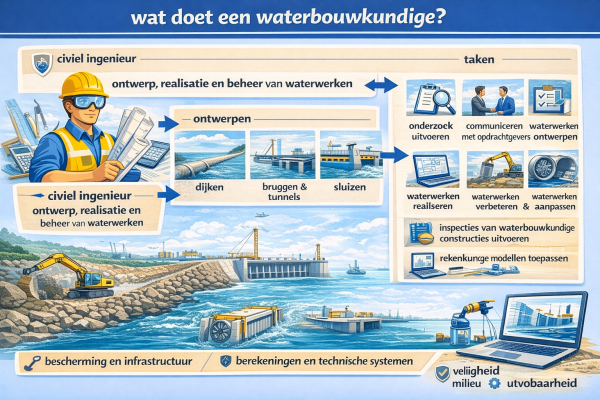 Alles over het beroep waterbouwkundige Wat doet een waterbouwkundige