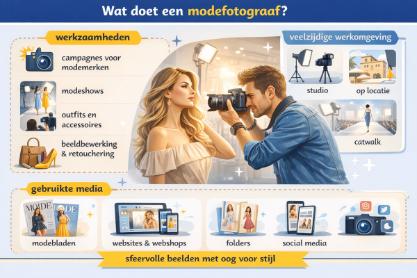 Alles over het beroep modefotograaf Wat doet een modefotograaf