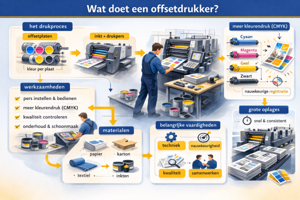 Alles over het beroep offsetdrukker Wat doet een offsetdrukker