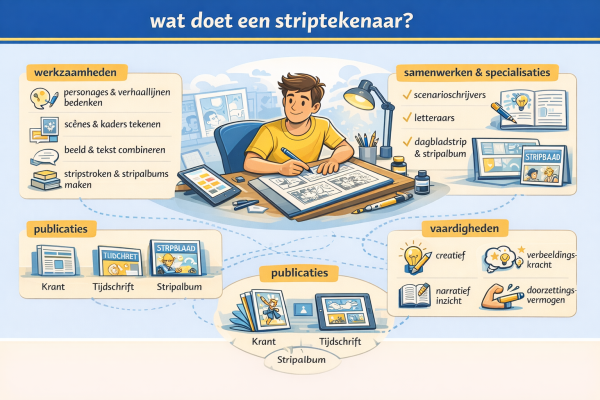 Alles over het beroep striptekenaar Wat doet een striptekenaar
