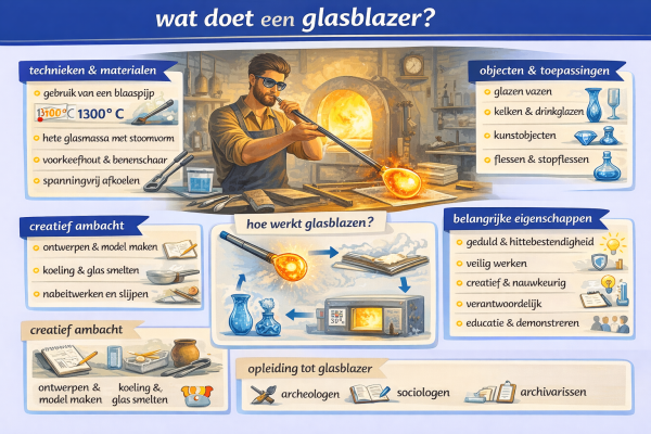 Alles over het beroep glasblazer Wat doet een glasblazer