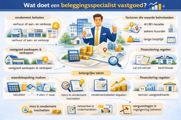 Alles over het beroep beleggingsspecialist vastgoed Wat doet een beleggingsspecialist vastgoed
