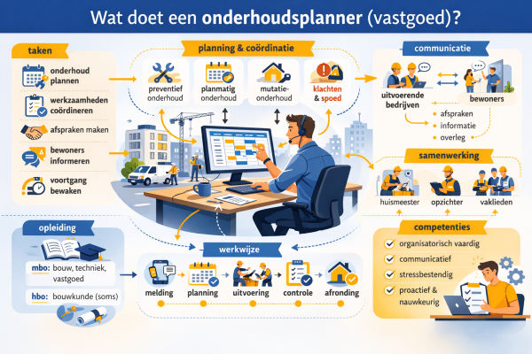 Wat doet een onderhoudsplanner (vastgoed)