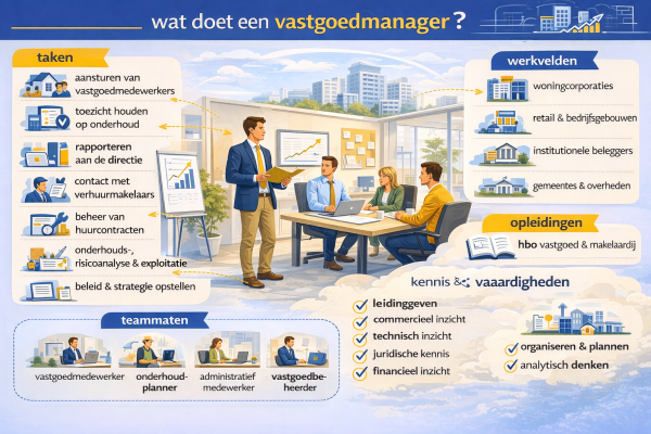 Alles over het beroep vastgoedmanager Wat doet een vastgoedmanager