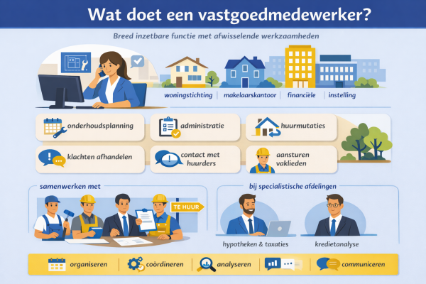 Alles over het beroep vastgoedmedewerker Wat doet een vastgoedmedewerker