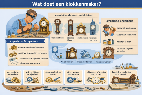 Alles over het beroep klokkenmaker Wat doet een klokkenmaker