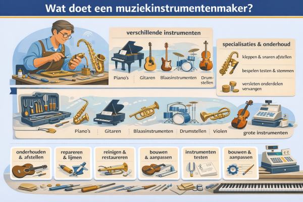 Wat doet een muziekinstrumentenmaker