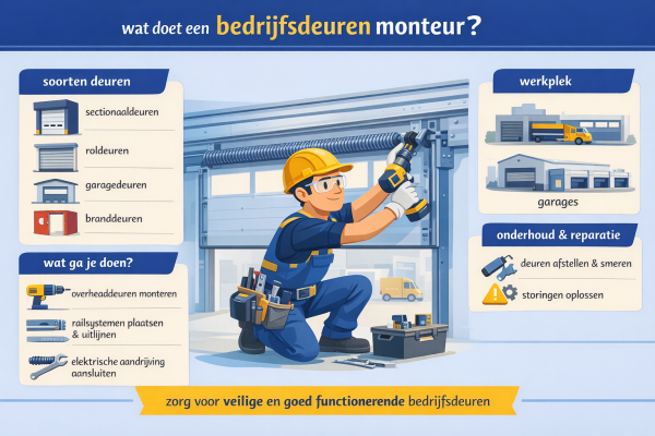 Alles over het beroep bedrijfsdeuren monteur Wat doet een bedrijfsdeuren monteur