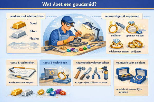 Alles over het beroep goudsmid Wat doet een goudsmid