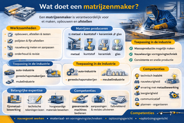 Alles over het beroep matrijzenmaker Wat doet een matrijzenmaker