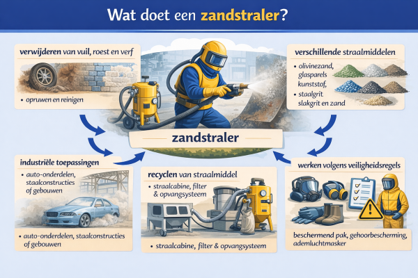 Alles over het beroep zandstraler Wat doet een zandstraler